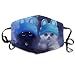 Produktbild Sanitary Mask,Cat Black White Half Face Winddichte Mundmasken Zum Laufen Radfahren Im Freien,18x11cm