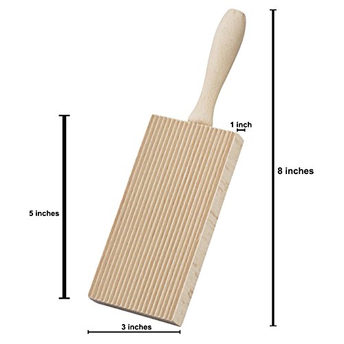 Cuisinox Wooden Gnocchi and Cavatelli Pasta Board, Beachwood, 8\" x 5\" - Thumbnail 4