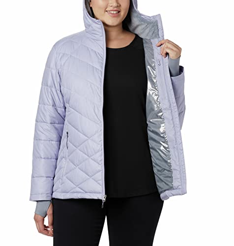Image of Columbia Women's Omni-Heat Reflective Heavenly Hooded Hiking & Trekking Down Standard Length Jacket