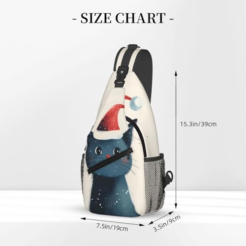 Bolso bandolera con estampado de gatos divertido para hombres y mujeres miniatura 3