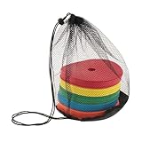 Pegciuho 50 Stück Flache Kegel Bodenmarkierungen rutschfeste 6 Zoll Sitzkegel Fußballkegel