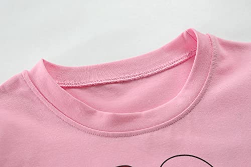 Little Girls Summer Pajamas Unicorn Short Sleeve Pjs Sleepwear for Toddler Kids 100% Cotton 2 Piece Clothes Jammies Set3