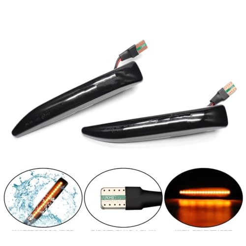 Intermitente retrovisor LED dinámico ahumado para BMW Serie 7 E65 E66 2001-2008 5