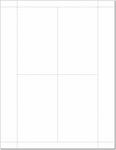 NextDayLabels - 3" x 5" Index Cards, 4 Cards Per Page of 8-1/2" x 11", Pack of 100 Sheets, Will Work for All Laser and Inkjet Printers (Total 400