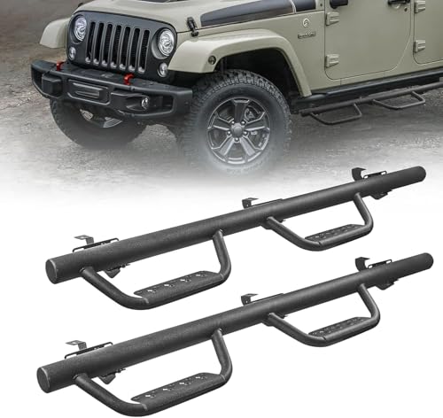 Estribos laterales para Jeep Wrangler JK 2007-2018 aluminio negro miniatura 1