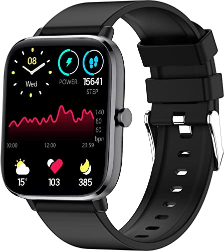 findtime Smartwatch zum Telefonieren 1,7 Zoll Fitness Armbanduhr mit personalisiertem Bildschirm Sportuhr Musiksteuerung Blutdruck Fitness Tracker Uhr Schrittzähler Pulsnesser Wettervorhersage