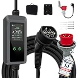 BETUMODA Wallbox 11 kW Typ 2 |7 m|8–16 A |3-Phasig, mit Einstellbarer Ladeleistung, Startzeit einstellen, IP65 wasserdicht – CEE 16A auf Typ 2 Ladekabel, für alle Elektrofahrzeuge (IEC 62196-2)