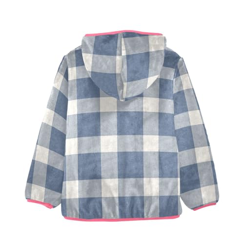 GuoChe Buffalo Plaid Blue Baby Boy Sherpa Jacket2