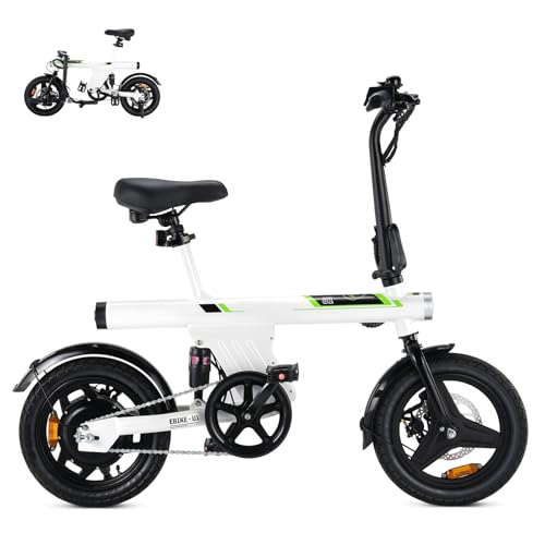 Finbike E Bike für Erwachsene 250W Motor, 25km/h Ebike Klapprad, 14 Zoll EBike Herren mit Smart Uphill, 280.8Wh Batterie, Elektrofahrrad mit 25 Miles PAS Reichweite, Mini E Fahrrad für Damen