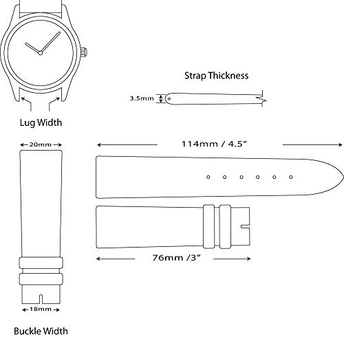 Genuine Alligator Watchband Black 20Mm Watch Band By Debeer #TOP3