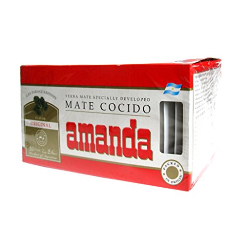 Bolsas de t sabor yerba mate Amanda original. x25.