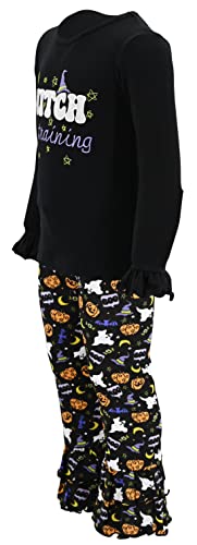 Image of Unique Baby 2 Piece Girls Double Ruffle Leggings and Long Sleeve Shirt Clothes Set Kid and Toddler Girl Outfit