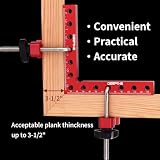 DEEFIINE 90 Degree Positioning Squares Right Angle Clamps 5.5" x 5.5",Aluminum Alloy Woodworking Carpenter L-Type Corner Clamping Tool for Picture Frames, Boxes, Cabinets or Drawers (4) - 7