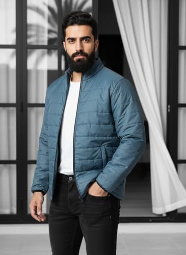 Image of TAGAS JACKET|mans Winter Puffer Jacket| Men's Solid Black Quilted Puffer Jackets | Lightweight Warm Winter Wear | Full Sleeve Front Zip Closure | Casual Outdoor Travel Jacket for Men