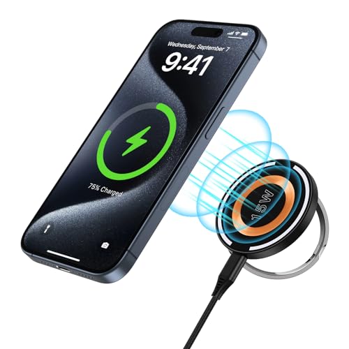 Pixel 8Pro Wireless Charger Pad 15W Fast Charging for Google Pixel 8/7/6/5/4,Mag-Safe Wireless Charging Mat Magnetic Station for iPhone 15/14/13/12,Samsung Galaxy S24/S23/S22/S21/Z Fold 5/4/3,Z Flip 5