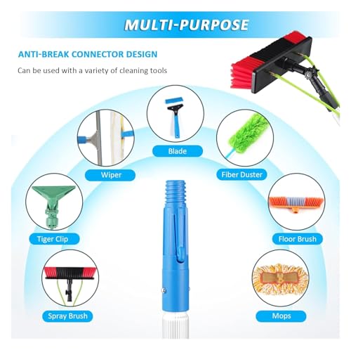 Brosse telescopique toiture et panneaux solaires de 7m avec alimentation eau