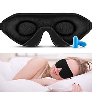 Boniesun 100% verduisterend slaapmasker voor dames en heren, lichtblokkerend slaapmasker, oogmasker om in te slapen, zacht en comfortabel lycra-weefsel, 3D-oogmasker voor volledige duisternis