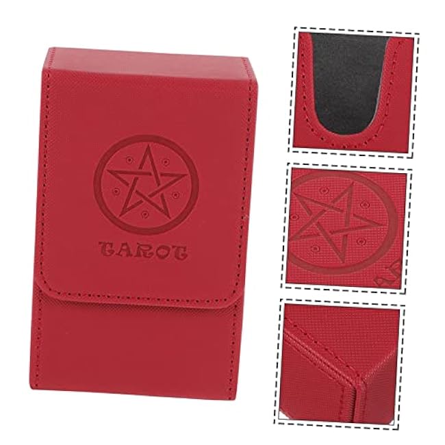 SUPVOX Pu Tarot Card Storage Box Card for Beginners Portable Tarot Cleaning Multi-purpose Storage
