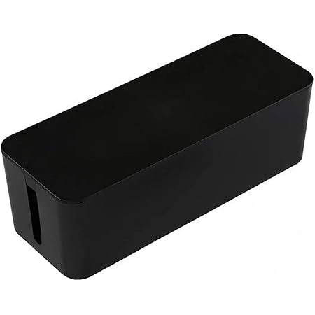 Nigaee ケーブル収納ボックス 電源タップ収納 卓上収納 コード隠し 配線隠し ケーブル 整理 インテリア 電源タップ&ケーブル収容 分離式蓋 使用便利 配線すっきり コードまとめ ABS樹脂 32*12.7*13.6cm