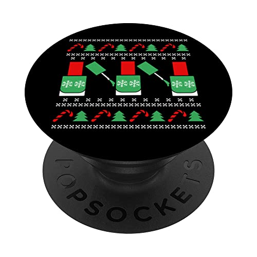Ugly Christmas Nail Artist X-Mas Santa Claus Año Nuevo Uñas PopSockets PopGrip Intercambiable