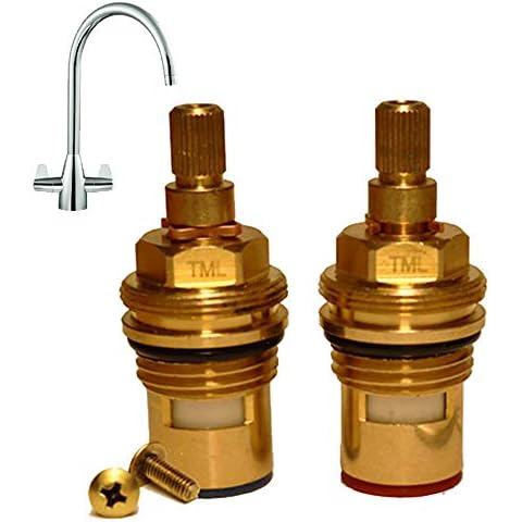 Franke Davos J Tap Cartridge Pair with Brass Screws Cover