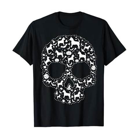 Cute Chihuahua Sugar Skull Halloween T-shirt Cover