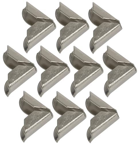 AERZETIX - C68100 - Juego de 10 Ángulos/esquinas de protección 15x15x4mm para álbumes de recortes pasatiempo creativo menú decoración - color plata - en metal