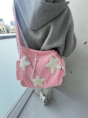 Image of Star Tote Hobo Bag Women Aesthetic Messenger Cute Bag Handbag Large Capacity Tote Shoulder Bag Casual Crossbody