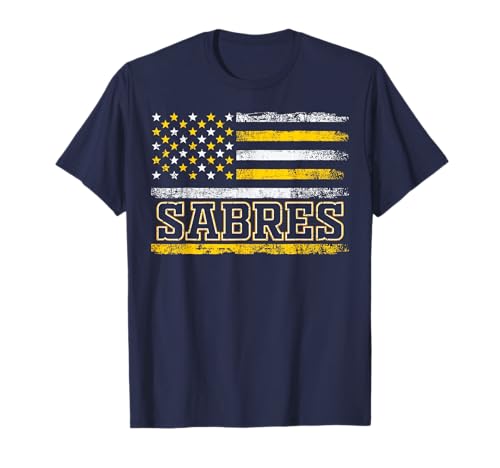 Vintage Sabres US Flag Retro Gifts for Men Women Kids T-Shirt