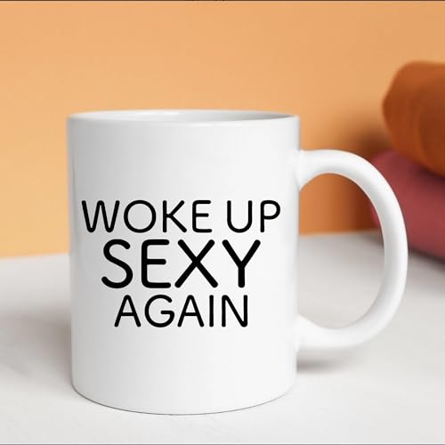Taza de cerámica blanca de 11 oz con diseño divertido miniatura 6
