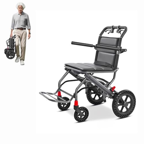 Wheelchairs for Adults 12 Inch Honeycomb Tire Transport Chair Lightweight