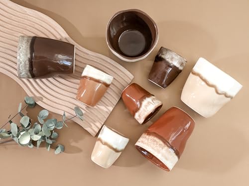 Lot de 4 tasses à expresso en grès Creatable de qualité supérieure