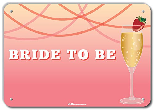 Panneau de signalisation Bride to Be en plastique rose rigide de qualité