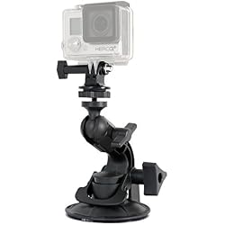 Delkin Devices Fat Gecko Mini Suction Camera Mount with GoPro Adapter - Powerful Mount for Car, Motorcycle, Boat, Window | Secure and Adjustable Action Camera Holder