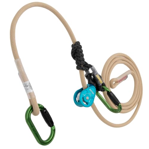 Image of Notch Rook Positioning Lanyard 10 ft. Sterling Tri-Tech Rope, Rook Swivel Pulley, 2 Notch Oval Carabiners, Rope Logic 8mm Black Beeline Eye 2 Eye 30 inch (35681)