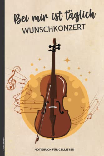Cellist Geschenk: Notizbuch Cello lustige Geschenke für Cellisten und Cellomusiker ein gepunktetes Schreibheft A5 für den Noten Ständer das Cellobuch zum Notieren von Celli Noten und Musikstücke