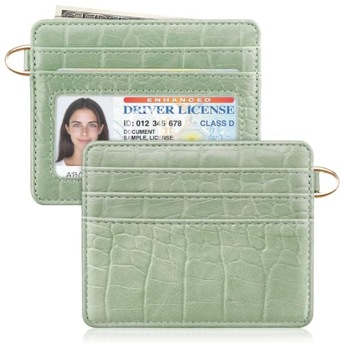 Image of Slim Credit Card Holder Crocodile Wallet Women Thin Wallets