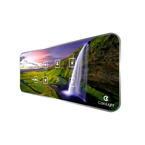Image of Carolight Remote Controlled Touch Switch Board of 8-Module Size for 4 Lights and 1 Fan (Waterfall)