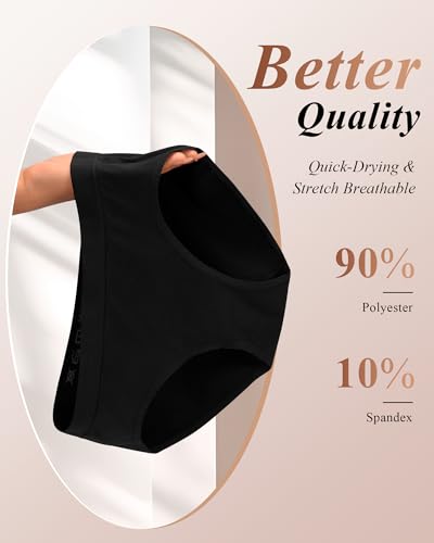 Image of CULAYII Womens Underwear Seamless Hipster Panties Wicking Underwear Soft Stretch Breathable Ladies Low Waisted Underwear