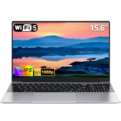 NAIKLULU 15.6 Pulgadas 2026 Laptop Gold Processor 4425Y, RAM 8GB SSD 256GB Ordenador Pc Portatil Computadora, 5000Mah/1920x1080P/Webcam/WIFI 5/Ranura para Tarjeta TF