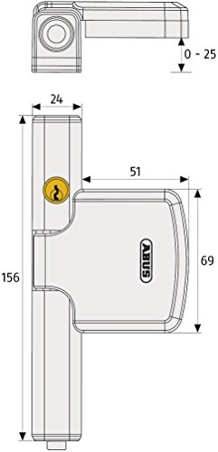 Manilla con cerrojo Abus 374012 de seguridad para ventanas domésticas 5