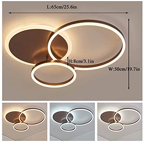 Plafonnier LED dimmable avec télécommande pour salon et salle à manger - 2