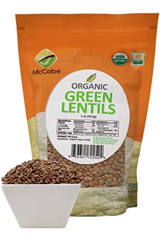 McCabe Organic Green Lentils - Green Lentils Organic | Rich with Fiber & Minerals | USDA and CCOF Certified | Product of USA | 1Lbs - Thumbnail 3
