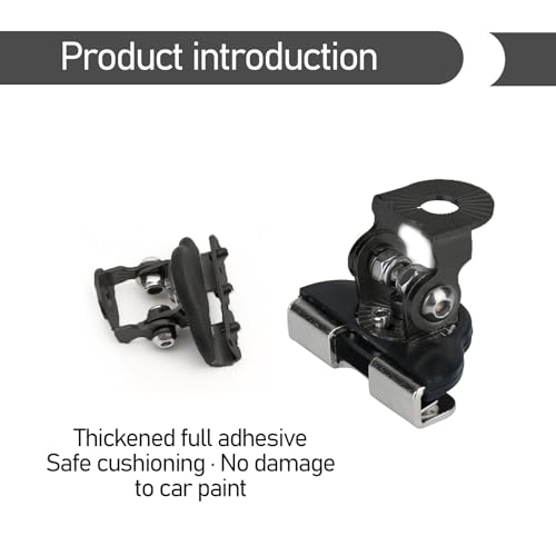 ZBGUN 2 PCS Car Grille LED Light Base Mounting Bracket, Angle-Adjustable Shock-Absorbing Hood Spotlight Non-Destructive Bracket, Car Auxiliary Fixing Accessories, Suitable for Most Car Models (Black) - Thumbnail 2