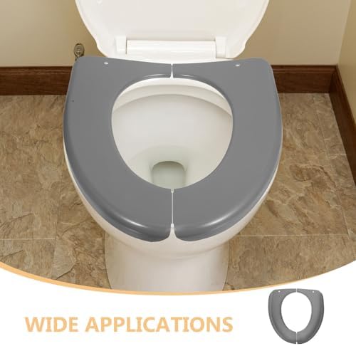 SOIMISS Portable Toilet Seat Cushion Pad Waterproof Plastic Potty Training Seat Cover for Adults 2pcs with Universal Fit and Easy Maintenance, for Hotel Bathroom and Flight Travel - 2