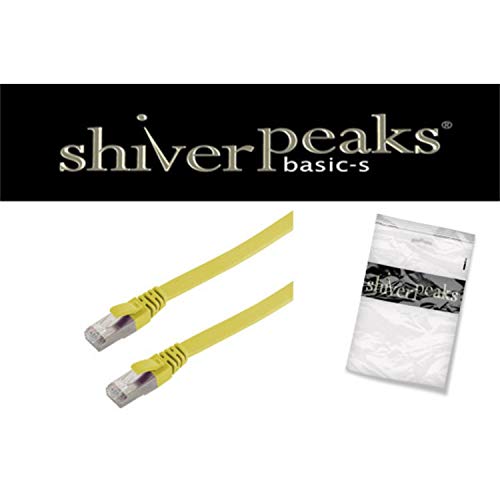 Preisvergleich Produktbild shiverpeaks RJ45 Flachkabel m. CAT 7 Rohkabel Slim gelb 1m
