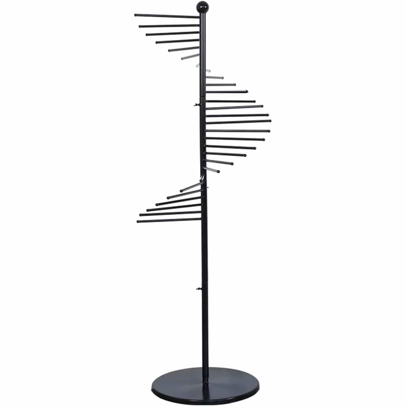 Leomix Floor-Standing Metal Spiral Scarf Display Stand, Pants Hanger Display Rack, 30 Non Slip Rods, for Home Clothing Store Commercial,C,170cm