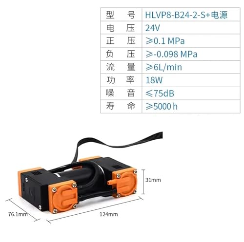 Bomba de vacío de presión positiva HLVP8-B24-2-S para muestreo de gases 7