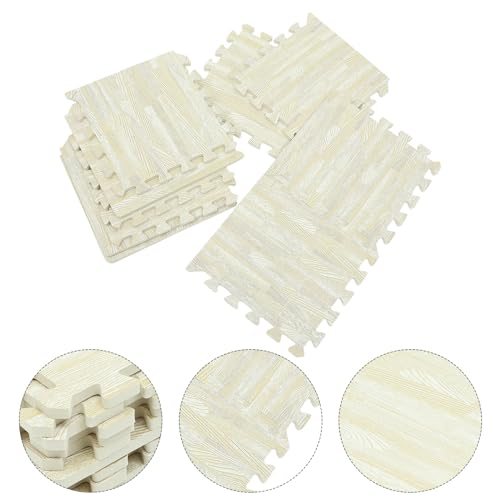 Tapis d'éveil emboîtables pour bébé Hemobllo 10 pièces Eva beige