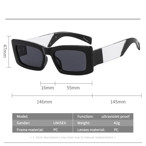 Lunettes de soleil carrées à monture imprimé léopard rétro chic - 7